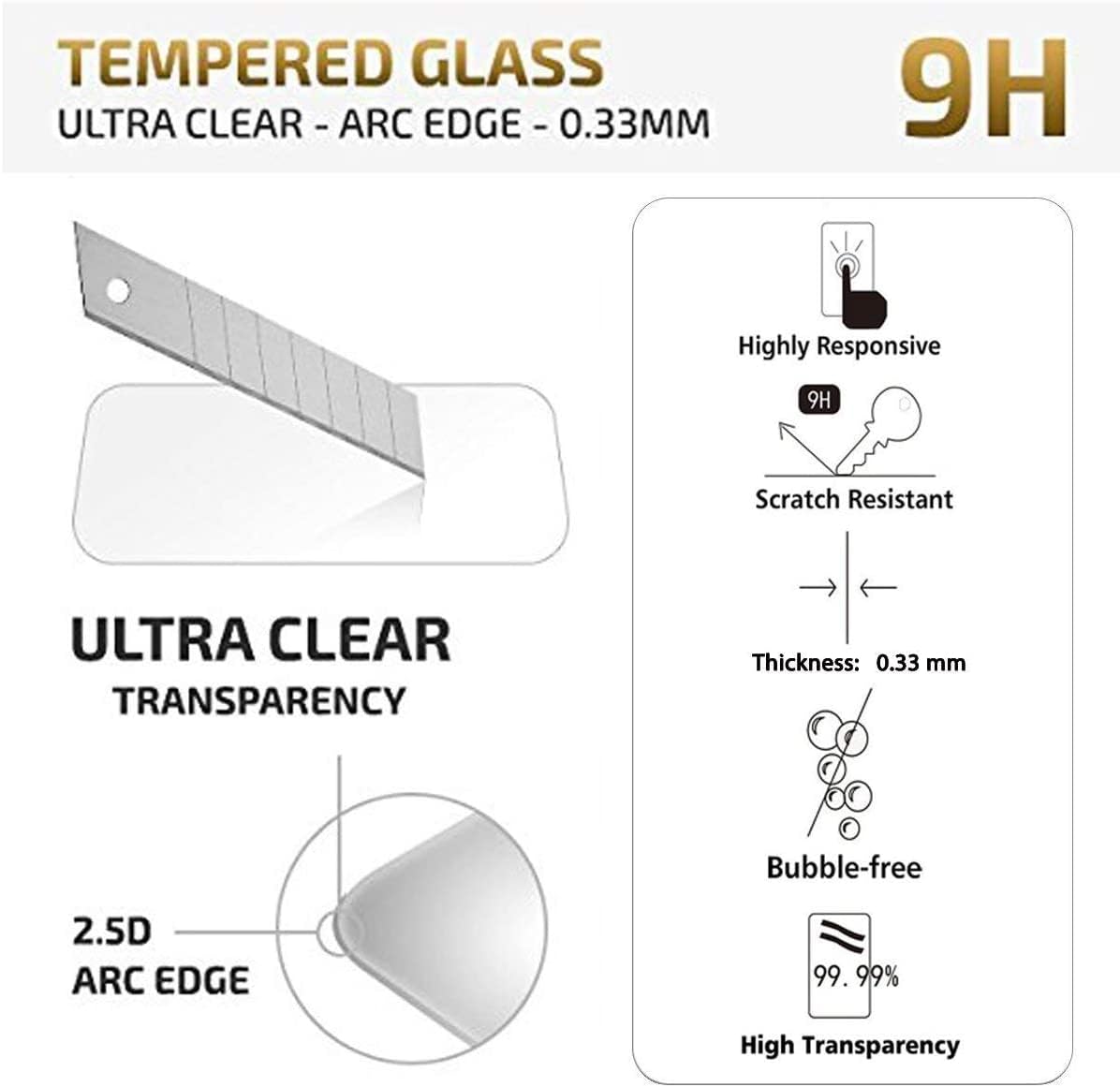 NEW'C 3 Pack Designed for Samsung Galaxy S24 5G Screen Protector Tempered Glass,Case Friendly Ultra Resistant