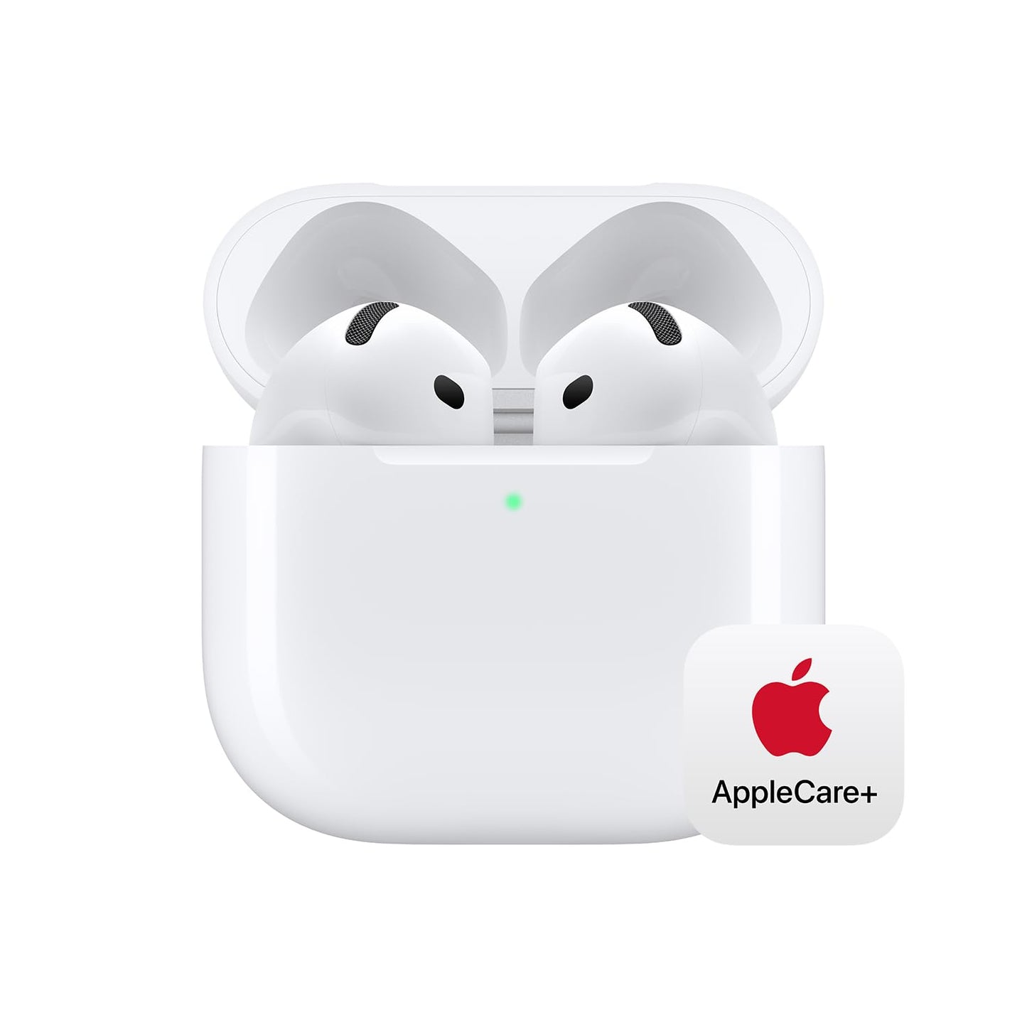 Apple AirPods 4 Wireless Earbuds, Bluetooth Headphones, Personalized Spatial Audio, Sweat and Water Resistant, USB-C Charging Case, H2 Chip, Up to 30 Hours of Battery Life, Effortless Setup for iPhone