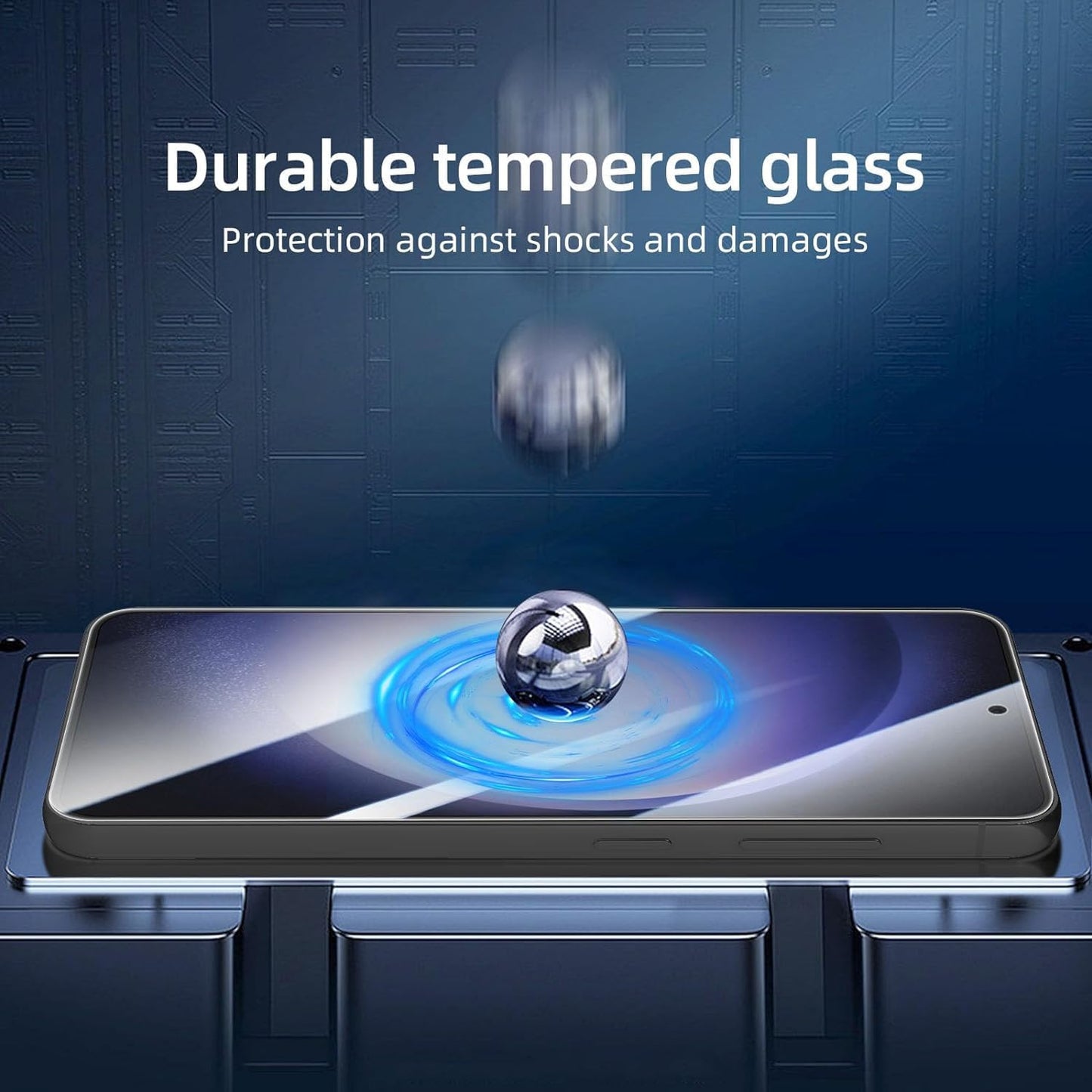 NEW'C 3 Pack Designed for Samsung Galaxy S24 5G Screen Protector Tempered Glass,Case Friendly Ultra Resistant