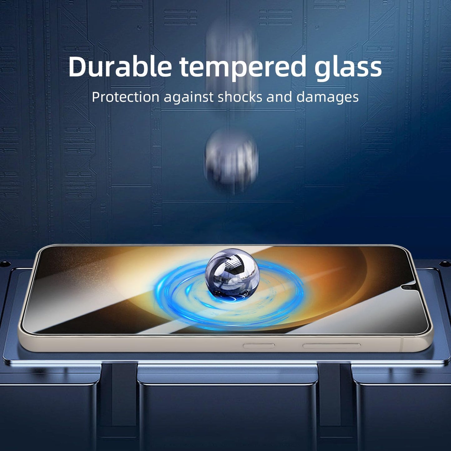 NEW'C 3 Pack Designed for Samsung Galaxy S24 5G Screen Protector Tempered Glass,Case Friendly Ultra Resistant