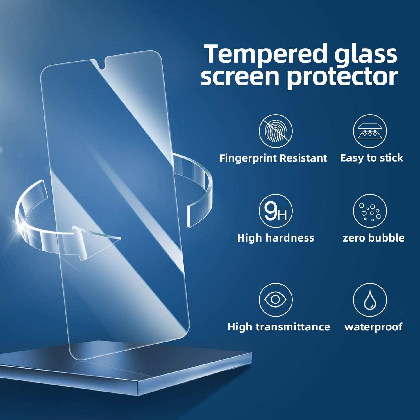 NEW'C 3 Pack Designed for Samsung Galaxy S24 5G Screen Protector Tempered Glass,Case Friendly Ultra Resistant