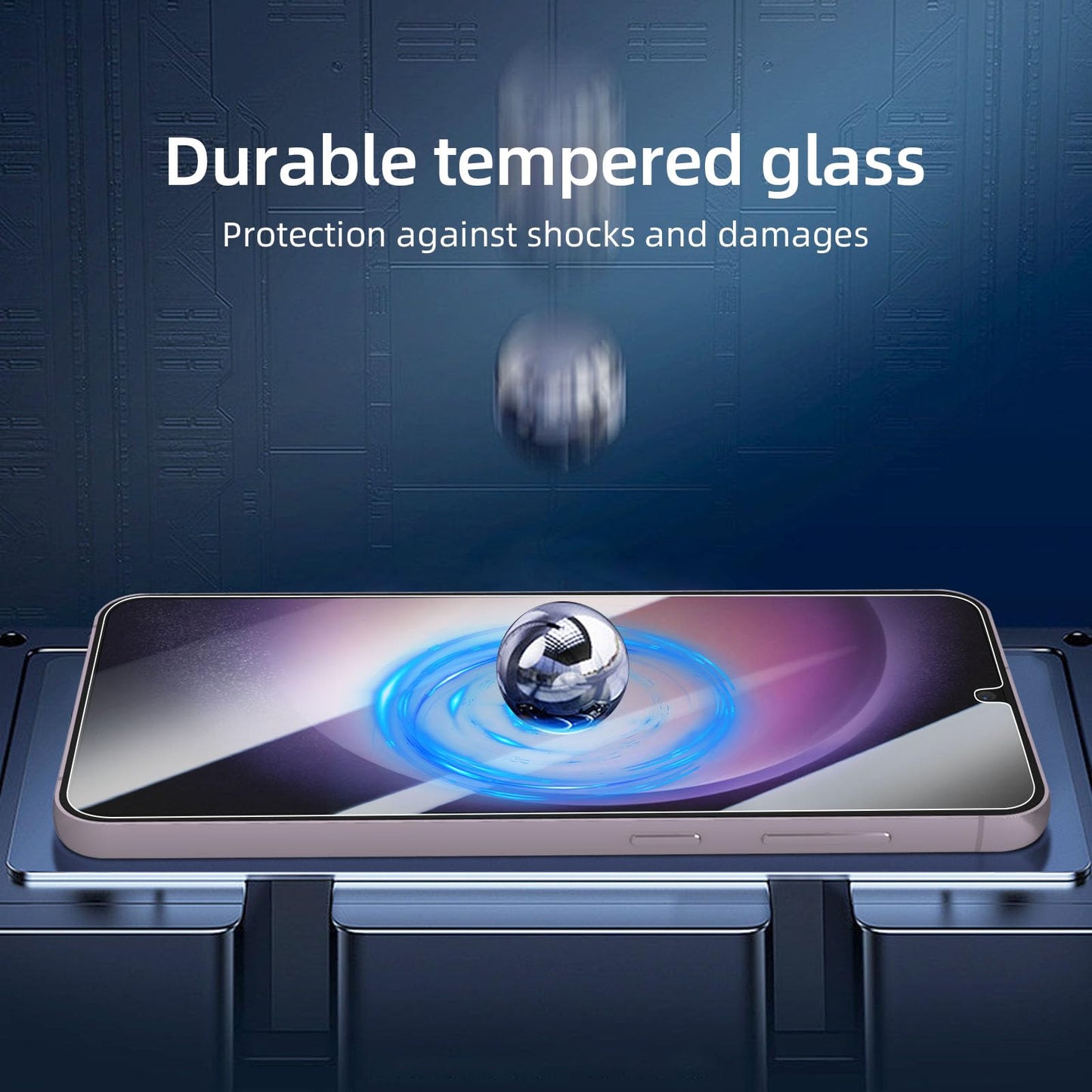 NEW'C 3 Pack Designed for Samsung Galaxy S24 5G Screen Protector Tempered Glass,Case Friendly Ultra Resistant