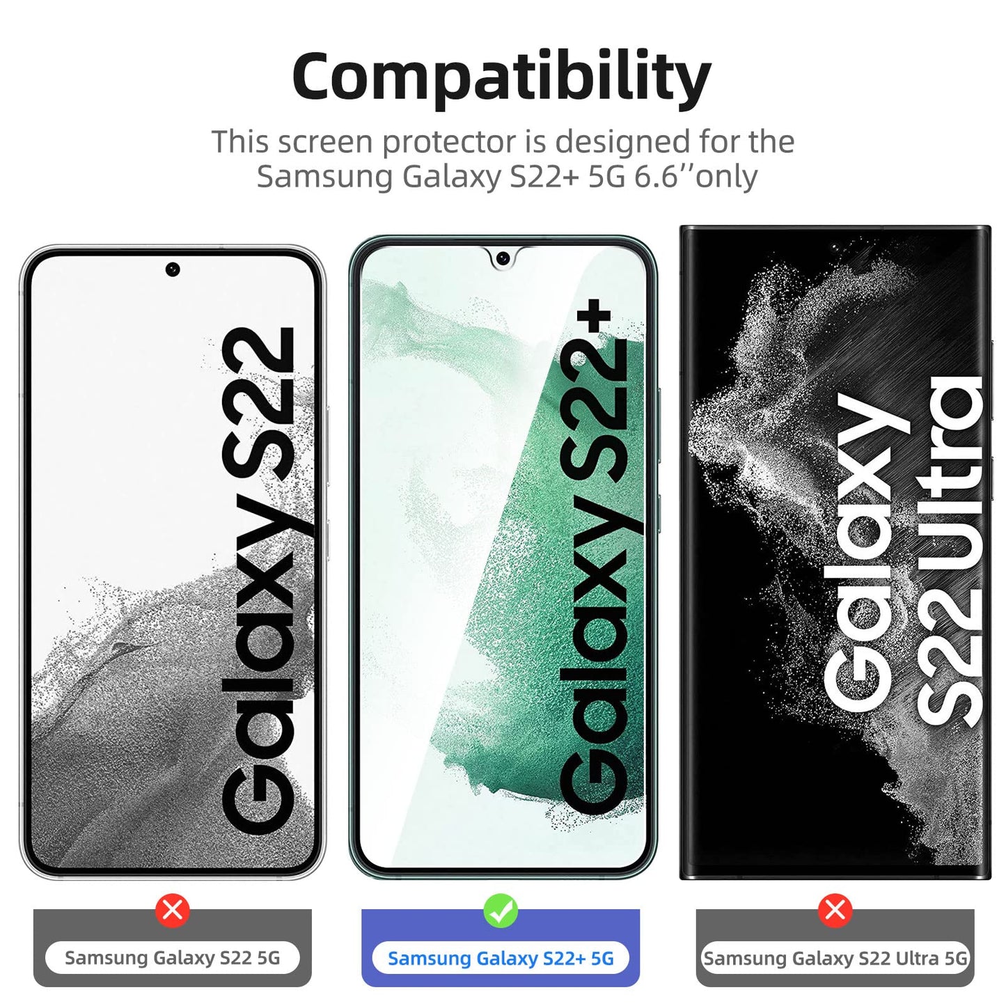 NEW'C 3 Pack Designed for Samsung Galaxy S24 5G Screen Protector Tempered Glass,Case Friendly Ultra Resistant